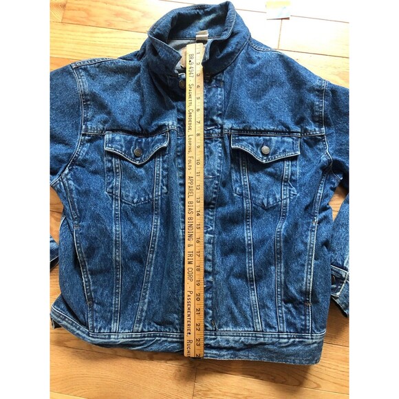 Gap Vintage Denim Jean Jacket Size Medium Zip Button Combo 1990's - Picture 14 of 16